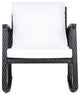 Safavieh Outdoor Daire Rocking Chair Black/White Cushion