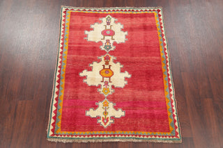Consigned, Tribal Persian Medallion Oriental Hand-Knotted Vintage Area Rug, 4X5
