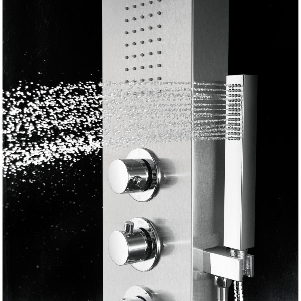 Blue Ocean 56-inch Stainless Steel SPS8729 Thermostatic Shower Panel