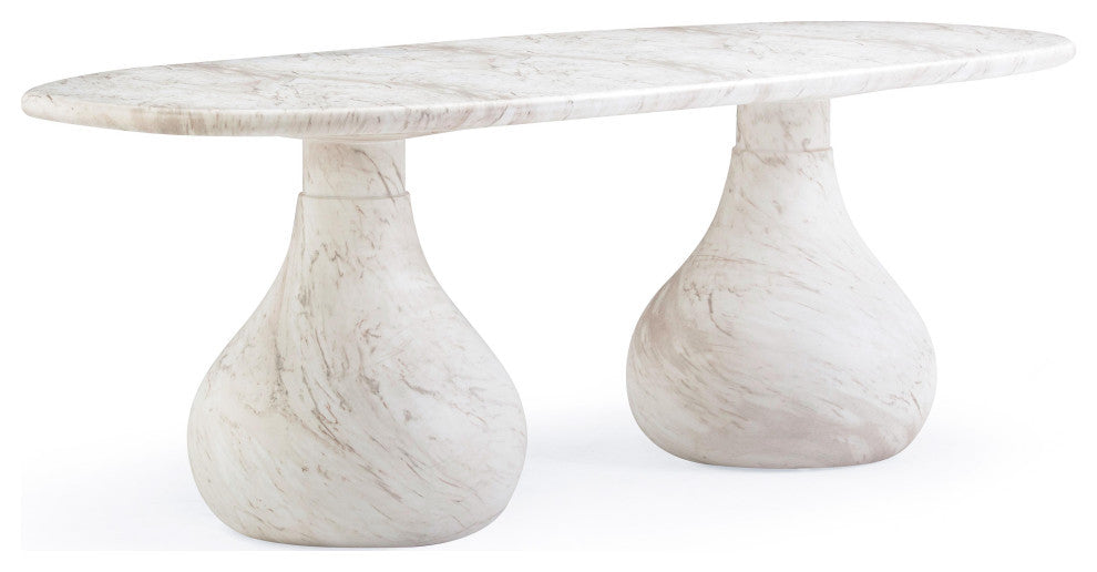 Smooch Indoor/Outdoor Dining Table, White, 87"