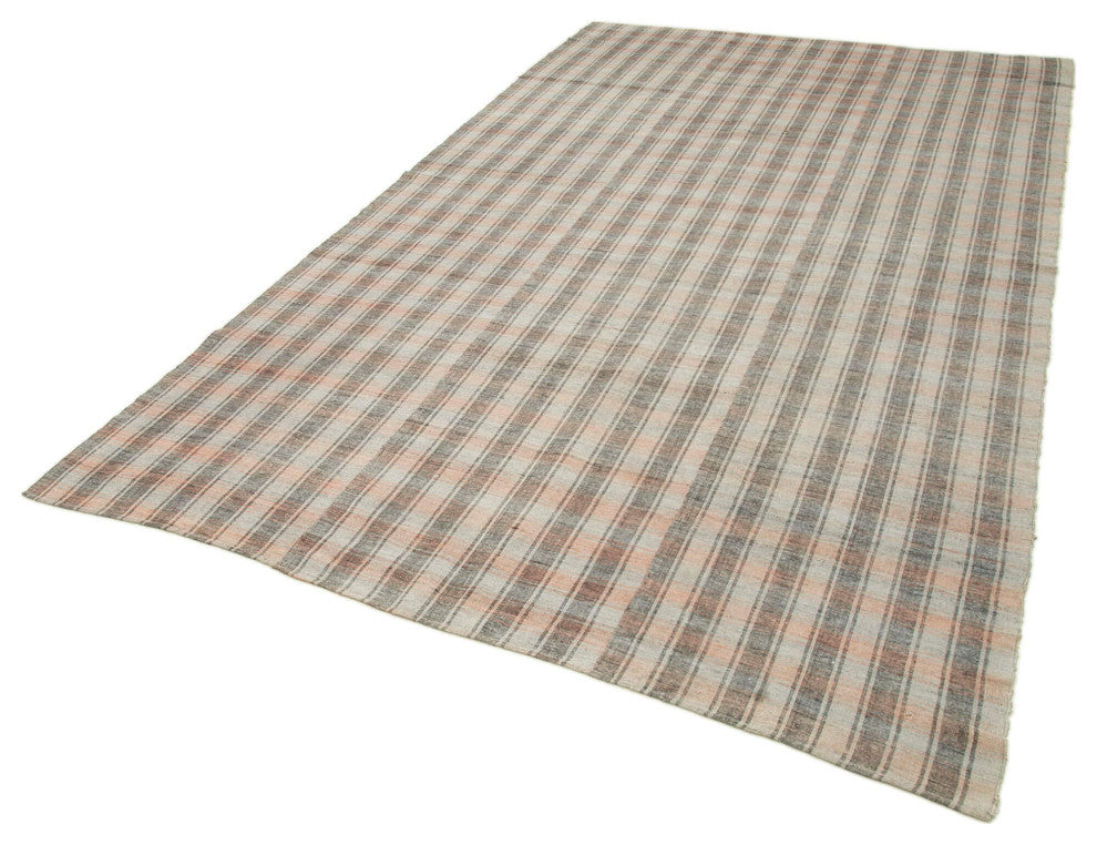 Rug N Carpet - Handmade Oriental 6' 2'' x 10' 10'' Contemporary Wool Kilim Rug