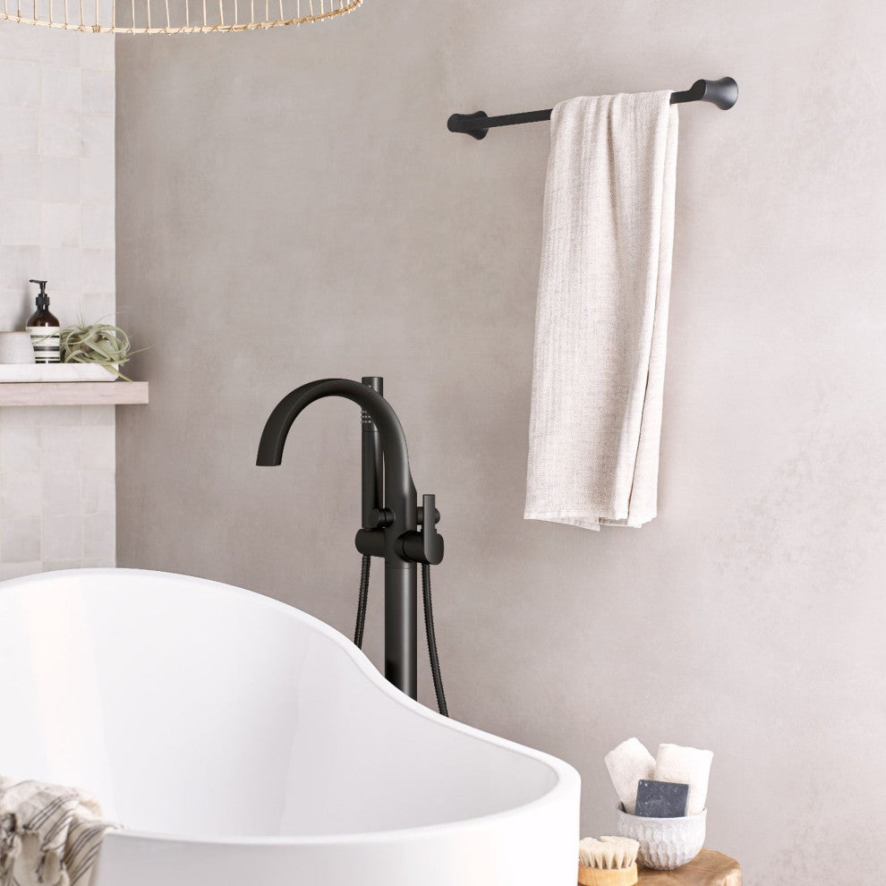 Moen One-Handle Tub Filler Includes Hand Shower, Matte Black