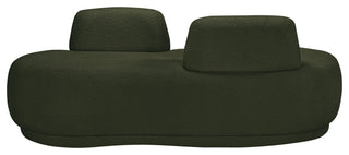 Argyle Upholstered Chaise/Loveseat, Green, Teddy Fabric