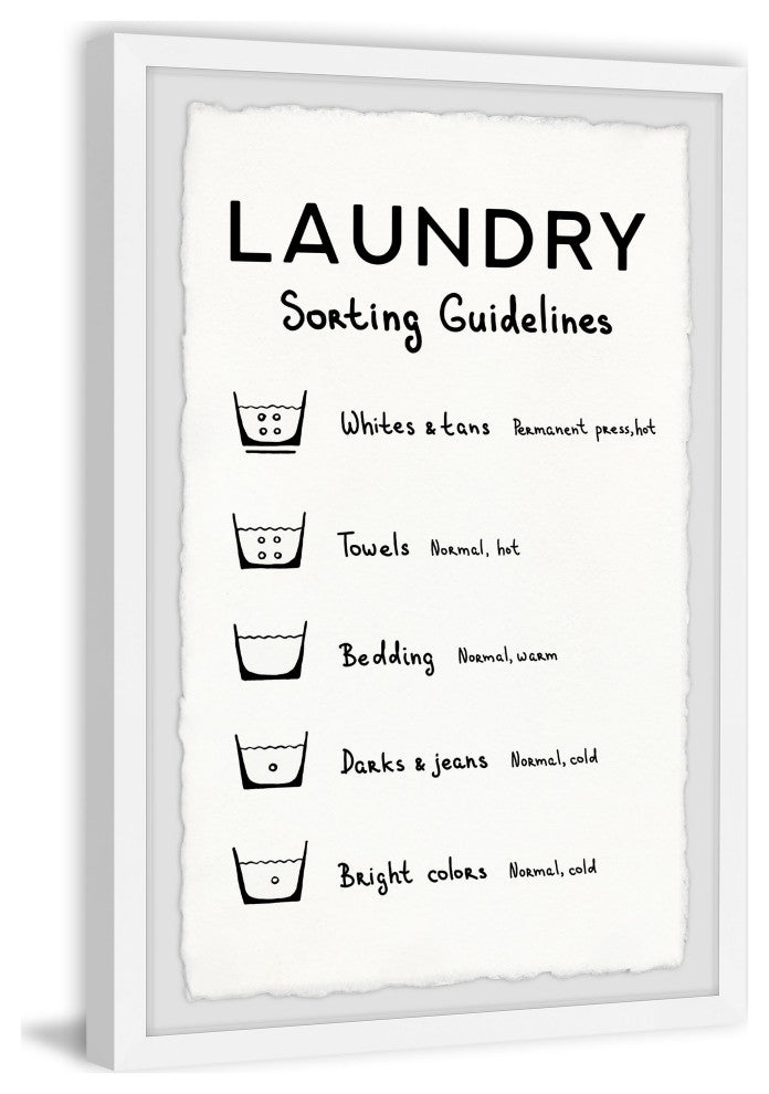 "Sorting Laundry" Framed Painting Print, 30x45