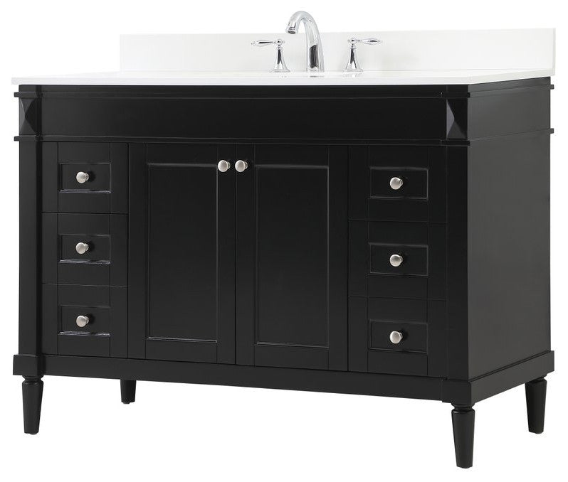 Home Living 21" Transitional Black-Light Bathroom Vanity