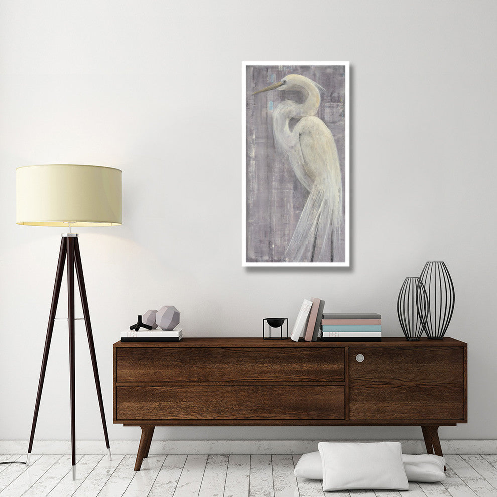 "Coastal Egret II Legs" Digital Paper Print by Albena Hristova, 26"x50"
