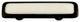 Art Glass Rectangle Bordered Pull, Alum Post, Black Border White