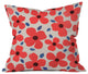 Garima Dhawan Dogwood Red Outdoor Throw Pillow