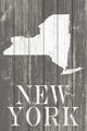 "New York Profile" Painting Print on White Wood, 30"x45"