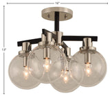 Cameo 4 Light Semi Flush Mount