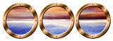 VWAQ Arctic Scenery Wall Decals, Porthole Window Decor, Bronze, 14" Diameter
