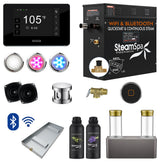4.5kW QuickStart Steam Bath Generator With Dual Aroma Pump, Polished Chrome