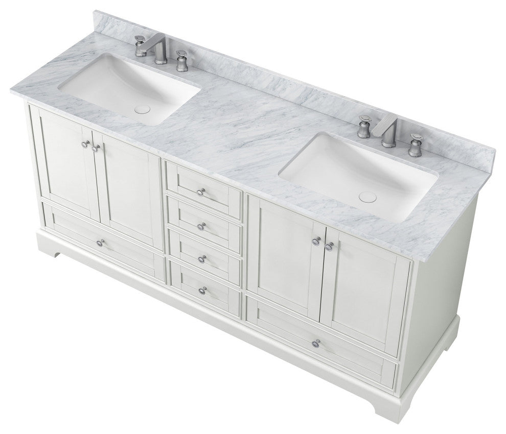 72 inch Matte Plywood Freestanding Bathroom Vanity Set Integrated Ceramic Sink