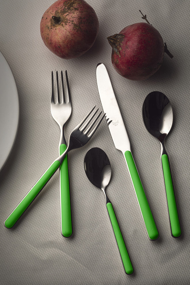 Fantasia Flatware Set, Apple Green, 20 Pcs.