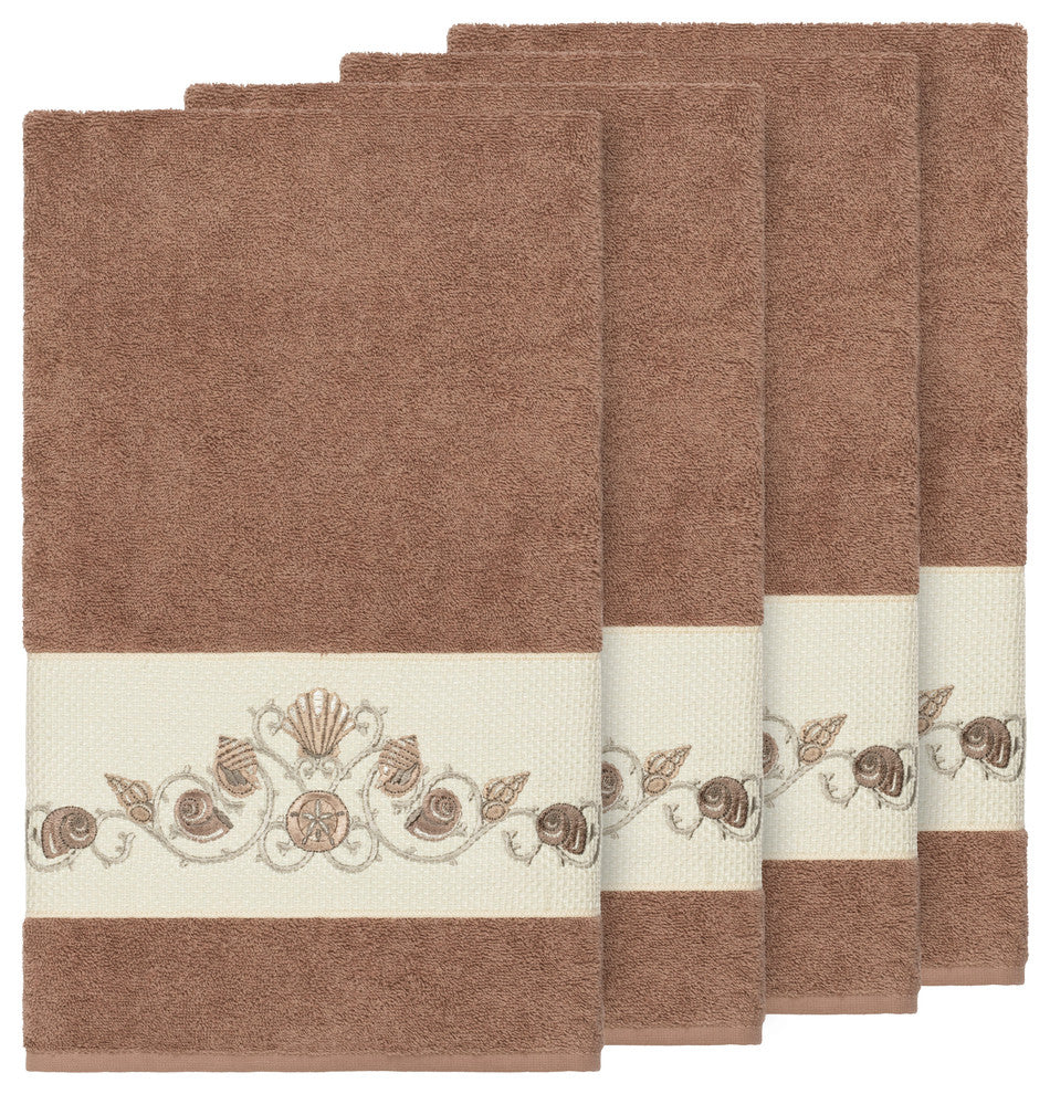 Bella 4 Piece Embellished Bath Towel Set