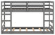 Gewnee Twin Over Twin Bunk Bed with Ladder in Gray
