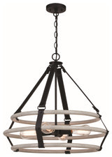Taylor 4-Light Pendant, Textured Black and Ash Gray