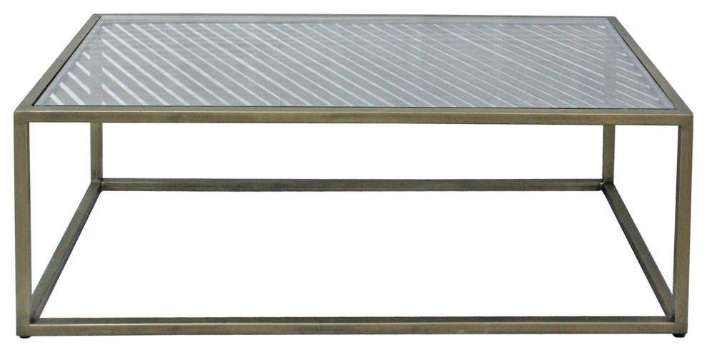 Christian Metal and Glass Coffee Table
