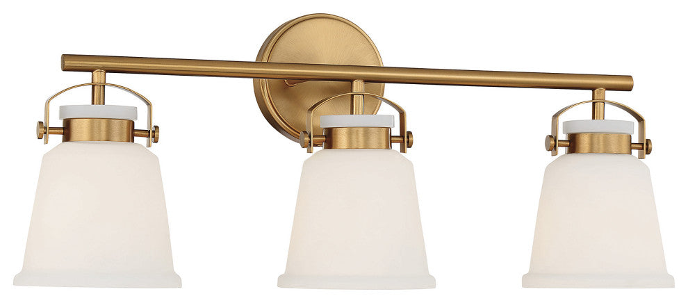 Kaden 3-Light Bathroom Vanity Light, Warm Brass