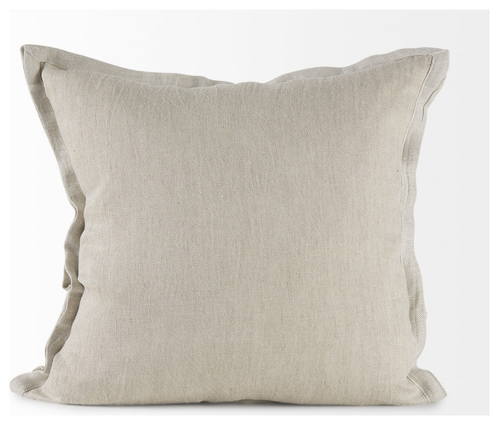 Cream Bordered Pillow Cover