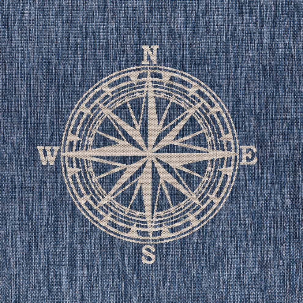 Nautical Navigation Indoor Outdoor Rug, 7'6"x9'5"