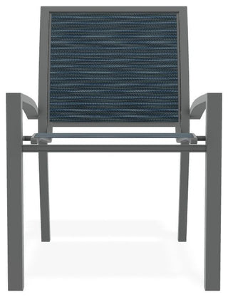 Kendall Sling Stackable Outdoor Dining Chair, Nimbus Ocean/Graphite