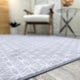 EYELET Soft Tactesse Nylon Area Rug with Anti-Stain Protection, Soft Blue, 5'x7'