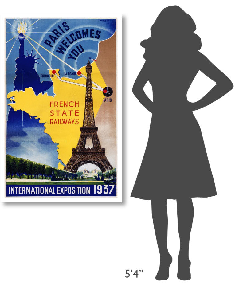 "Paris / International Exposition 1937" Digital Paper Print by Lilden, 30"x46"