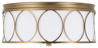 Capital Lighting 225131-683 Rylann 3 Light 15"W Flush Mount Drum - Aged Brass