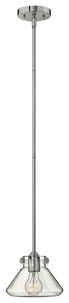 Hinkley Congress Small Retro Glass Pendant, Chrome