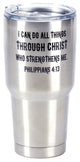 Tumbler, I Can Do Phil 4:13, Stainless Steel, 30 oz