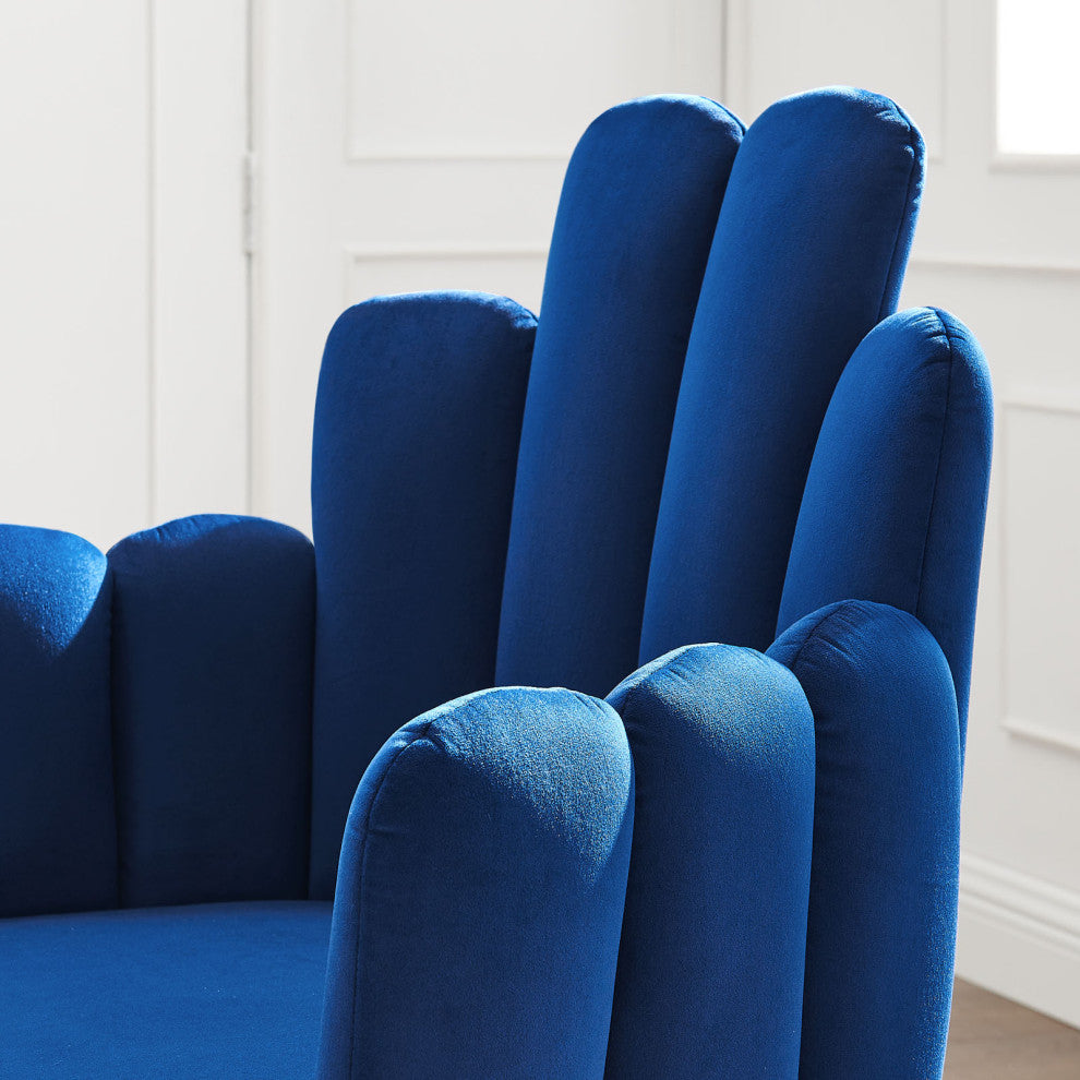 Viceroy Performance Velvet Dining Chair Set of 2, Gold Navy