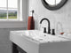 Delta Trinsic Two Handle Widespread Bathroom Faucet, Matte Black, 3559-BLMPU-DST