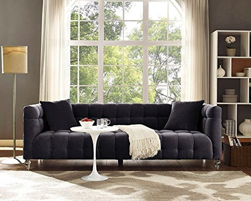 Bea Grey Velvet Sofa - Grey