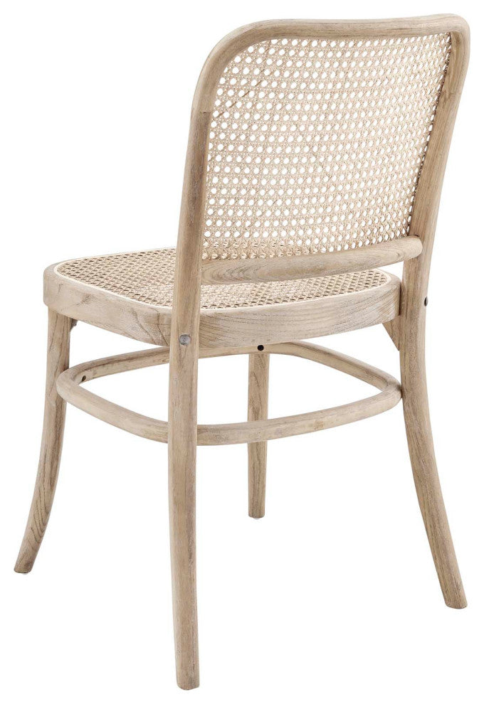Side Dining Chair, Set of 2, Gray, Wood, Modern, Cafe Bistro Hospitality