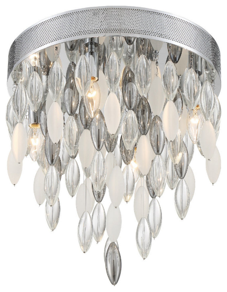 Crystorama HUD-A2214-CH, 4-Light Ceiling Mount, Polished Chrome