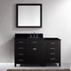 Caroline Parkway Single Bathroom Vanity Set, Espresso, Black Galaxy Granite, 57"