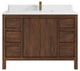 Elizabeth 48 Single Sink Bath Vanity in Dark Walnut Teak 1.5" Empira Quartz