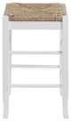 Square Rush Backless Counter Bar Stool, Cream