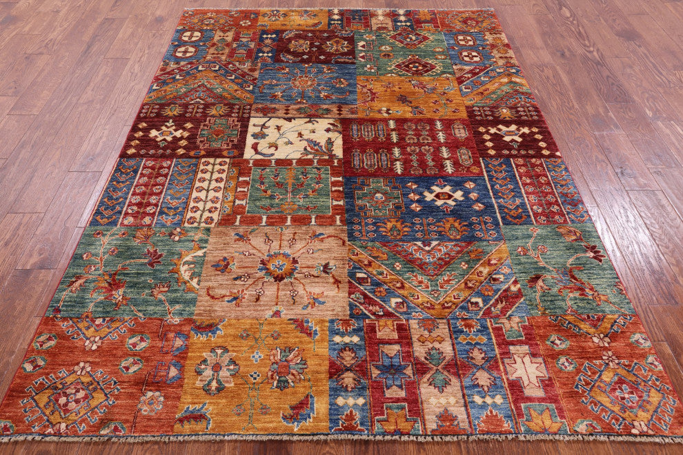 Super Kazak Handmade Wool Rug 5' 7" X 7' 7" Q11091