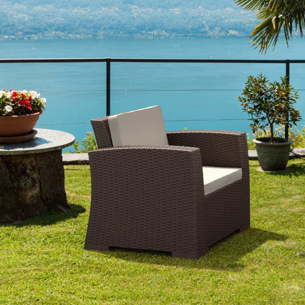 Compamia Monaco Patio Club Chair, Brown