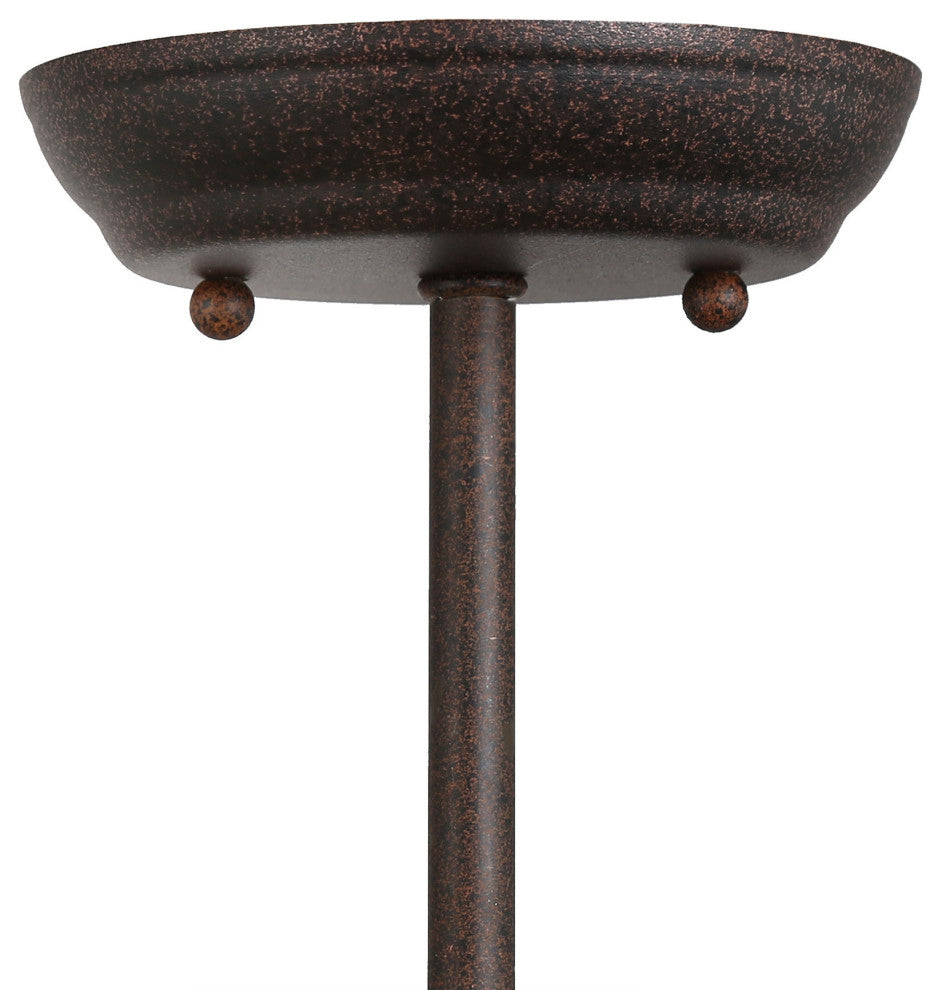 LNC Farmhouse 3-Light Bronze Square Wood Semi-Flush Mount Lighting