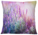 Growing and Blooming Lavender Floral Throw Pillow, 18"x18"