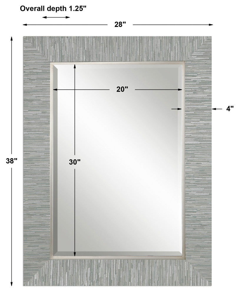 Uttermost Belaya Gray Wood Mirror