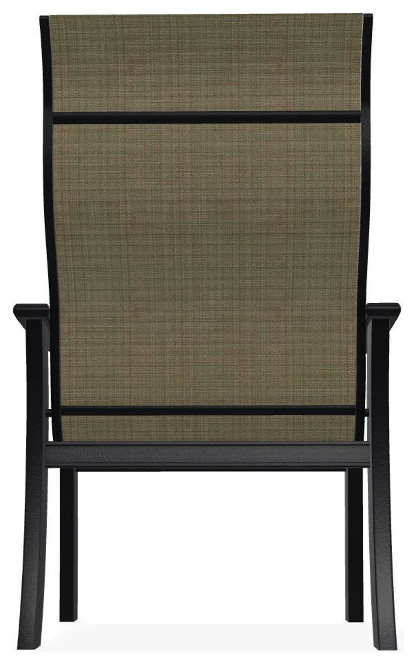St. Catherine Sling Outdoor Armchair, Elevation Stone/Black