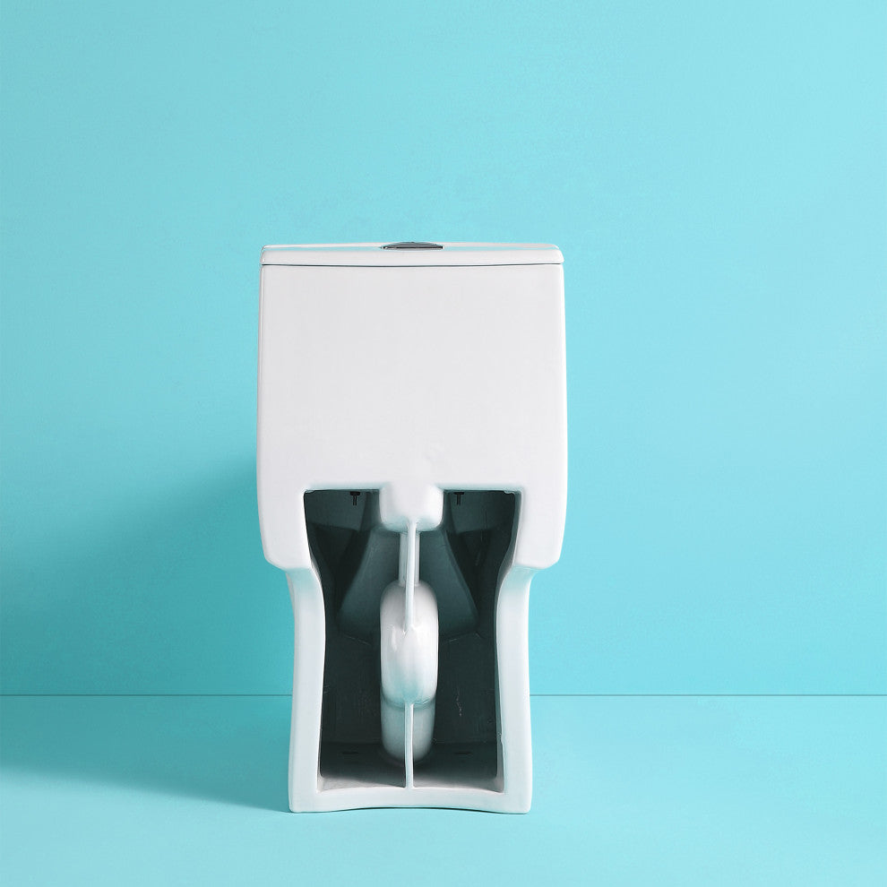 One-piece 1.1/1.6 GPF Dual Flush Elongated Toilet with Soft-Close Seat