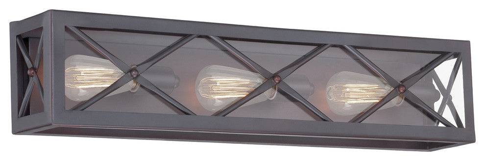 High Line 3-Light Bath Bar, Satin Bronze