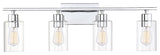 Lambert 4-Light Bath Vanity Fixture Vanity, Polished Chrome
