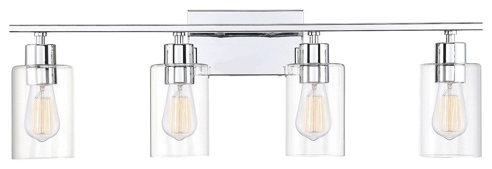 Lambert 4-Light Bath Vanity Fixture Vanity, Polished Chrome