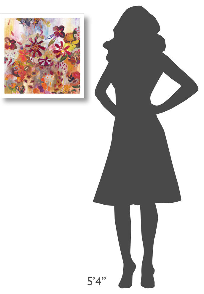 "Whimiscal Moments" Digital Paper Print by Joan Elan Davis, 20"x20"